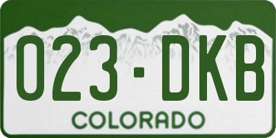 CO license plate 023DKB