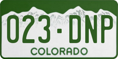 CO license plate 023DNP