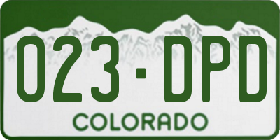 CO license plate 023DPD