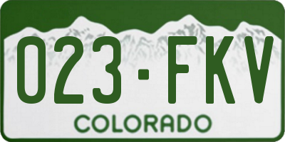 CO license plate 023FKV