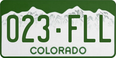 CO license plate 023FLL