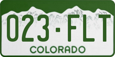 CO license plate 023FLT