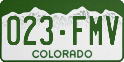 CO license plate 023FMV