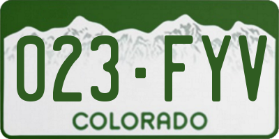CO license plate 023FYV