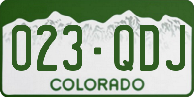 CO license plate 023QDJ