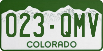 CO license plate 023QMV