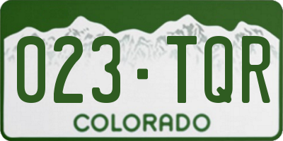 CO license plate 023TQR
