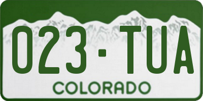 CO license plate 023TUA