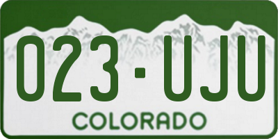 CO license plate 023UJU