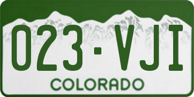 CO license plate 023VJI