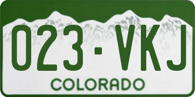 CO license plate 023VKJ