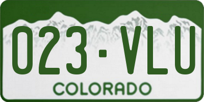 CO license plate 023VLU