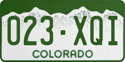 CO license plate 023XQI