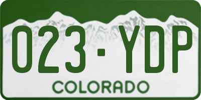 CO license plate 023YDP