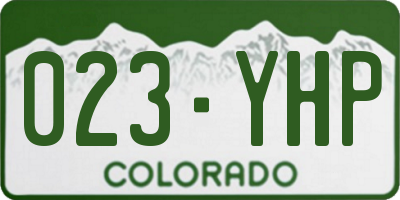 CO license plate 023YHP
