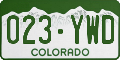 CO license plate 023YWD