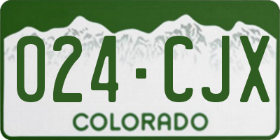 CO license plate 024CJX