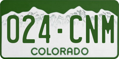 CO license plate 024CNM
