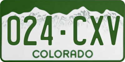 CO license plate 024CXV