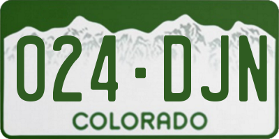 CO license plate 024DJN