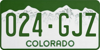 CO license plate 024GJZ