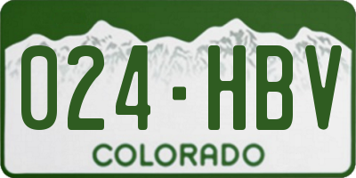 CO license plate 024HBV