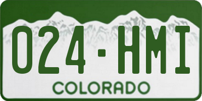 CO license plate 024HMI
