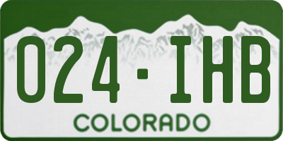 CO license plate 024IHB