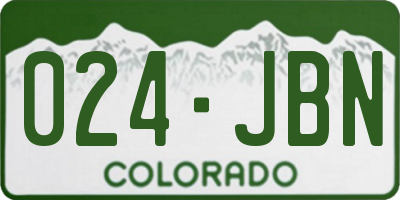 CO license plate 024JBN