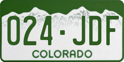 CO license plate 024JDF
