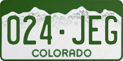 CO license plate 024JEG