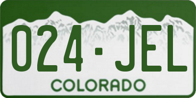 CO license plate 024JEL