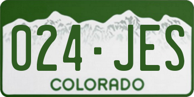 CO license plate 024JES