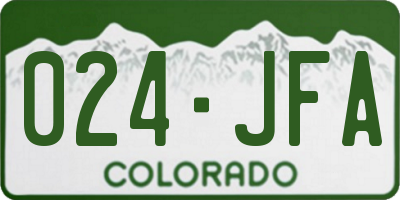 CO license plate 024JFA