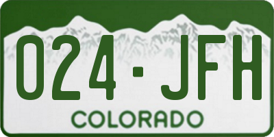 CO license plate 024JFH