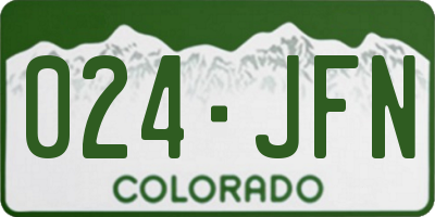 CO license plate 024JFN