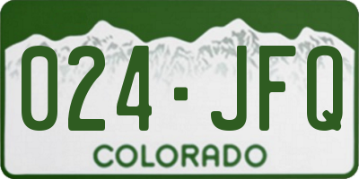 CO license plate 024JFQ