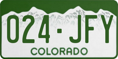 CO license plate 024JFY