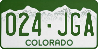 CO license plate 024JGA