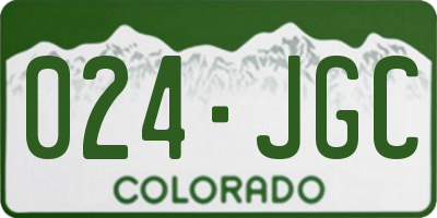 CO license plate 024JGC