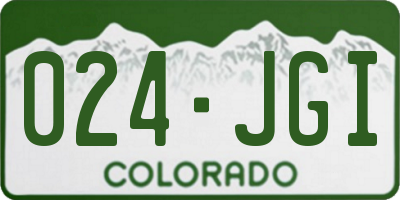 CO license plate 024JGI