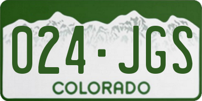 CO license plate 024JGS