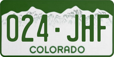 CO license plate 024JHF