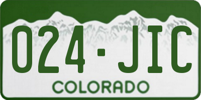 CO license plate 024JIC