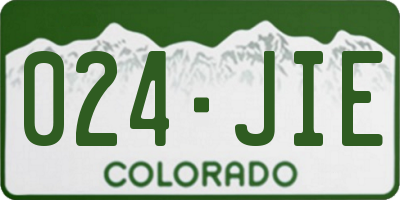 CO license plate 024JIE