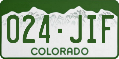 CO license plate 024JIF