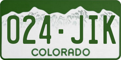 CO license plate 024JIK