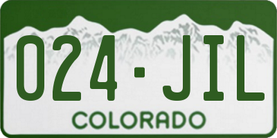 CO license plate 024JIL