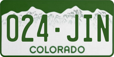 CO license plate 024JIN