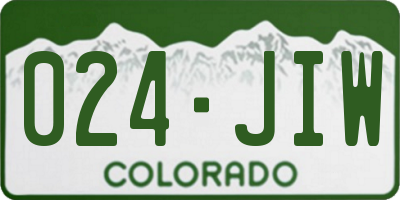CO license plate 024JIW